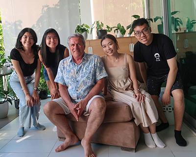 Alan with students